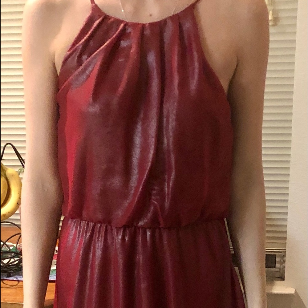 Red shimmery dress